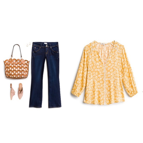 Collective Concepts Yani Lace Detail Textured Top - Picture 2 of 11